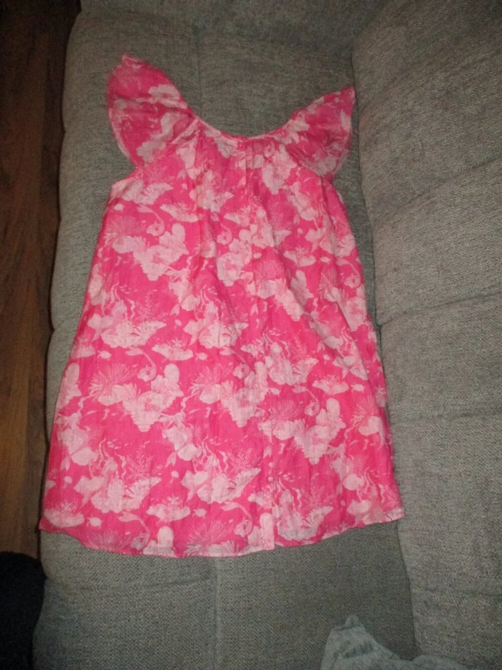 NWOT LoveShackFancy Girls Pink Cotton Silk Blend Mermaid Print Lou Dress Size 10